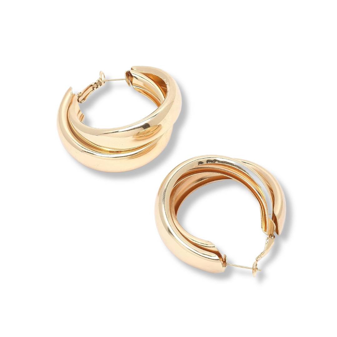 Unique Design Double Loop Earrings