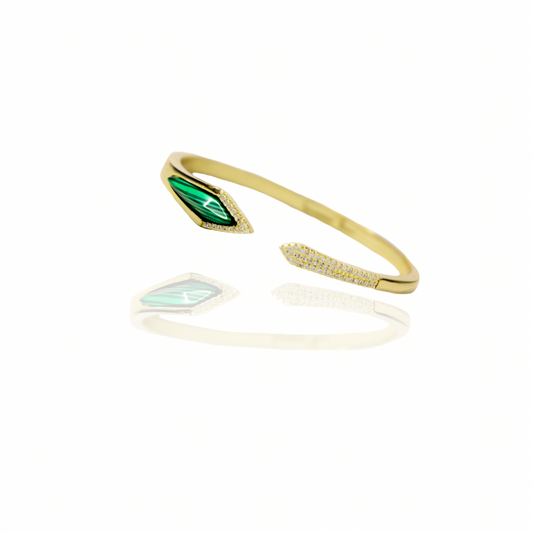 Green Emerald Modern Bracelet for  Girls | Green Emerald Look a like Bracelet