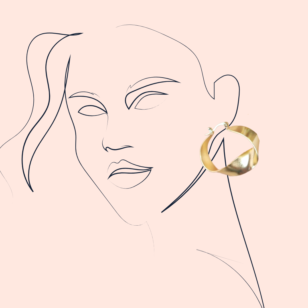 Unique Design Twisted Loop Earrings