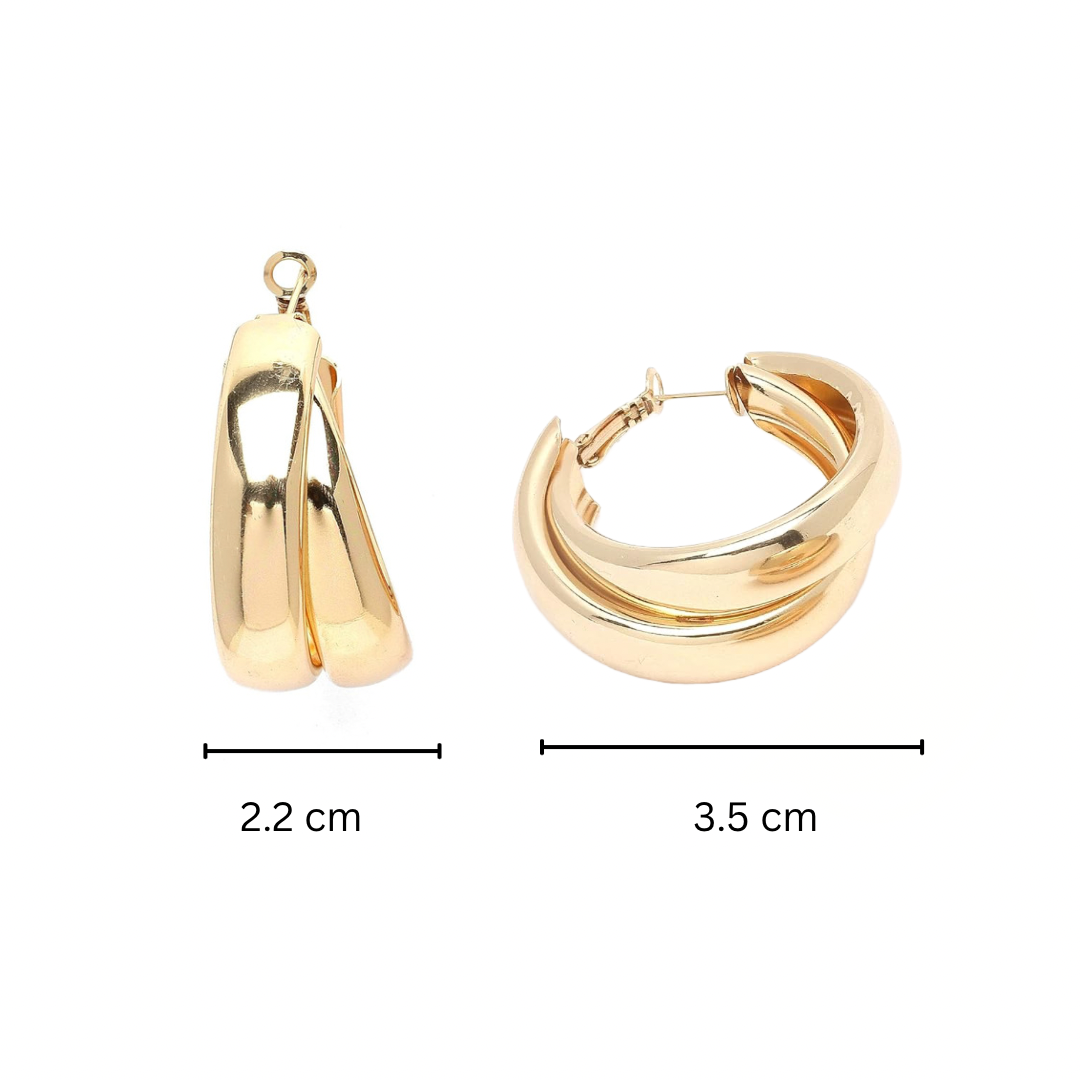 Unique Design Double Loop Earrings