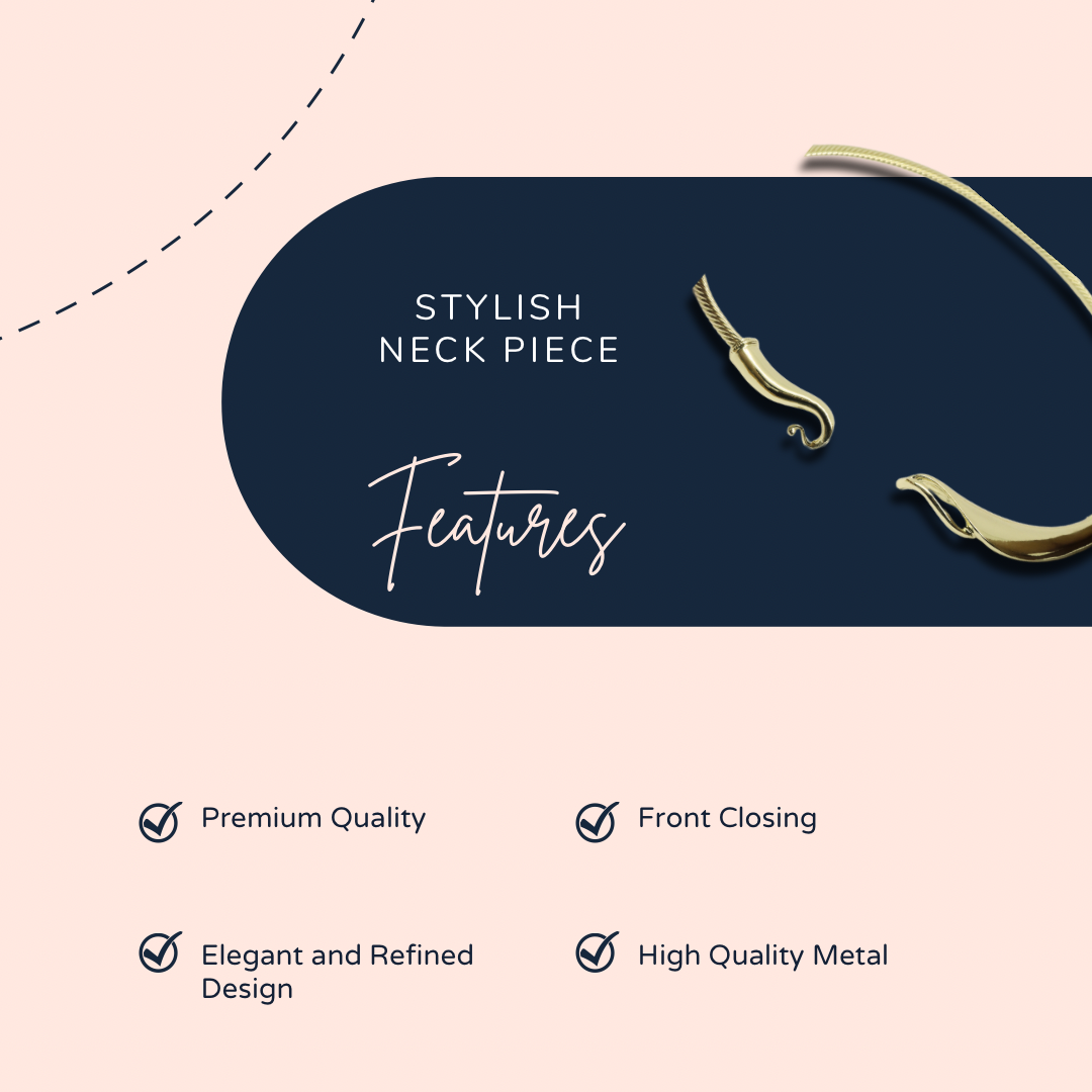 Elegant Hasli Necklace Set| FRONT HOOK HASLI NECKPIECE| Indo western Jewellery