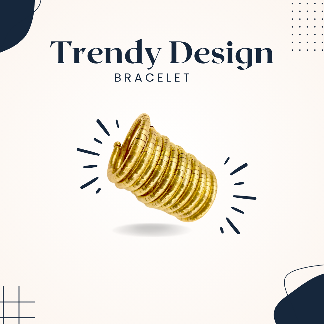 Trendy Elegant Spiral Bangle Bracelet