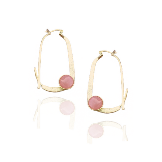 Peach Stone Trendy earrings